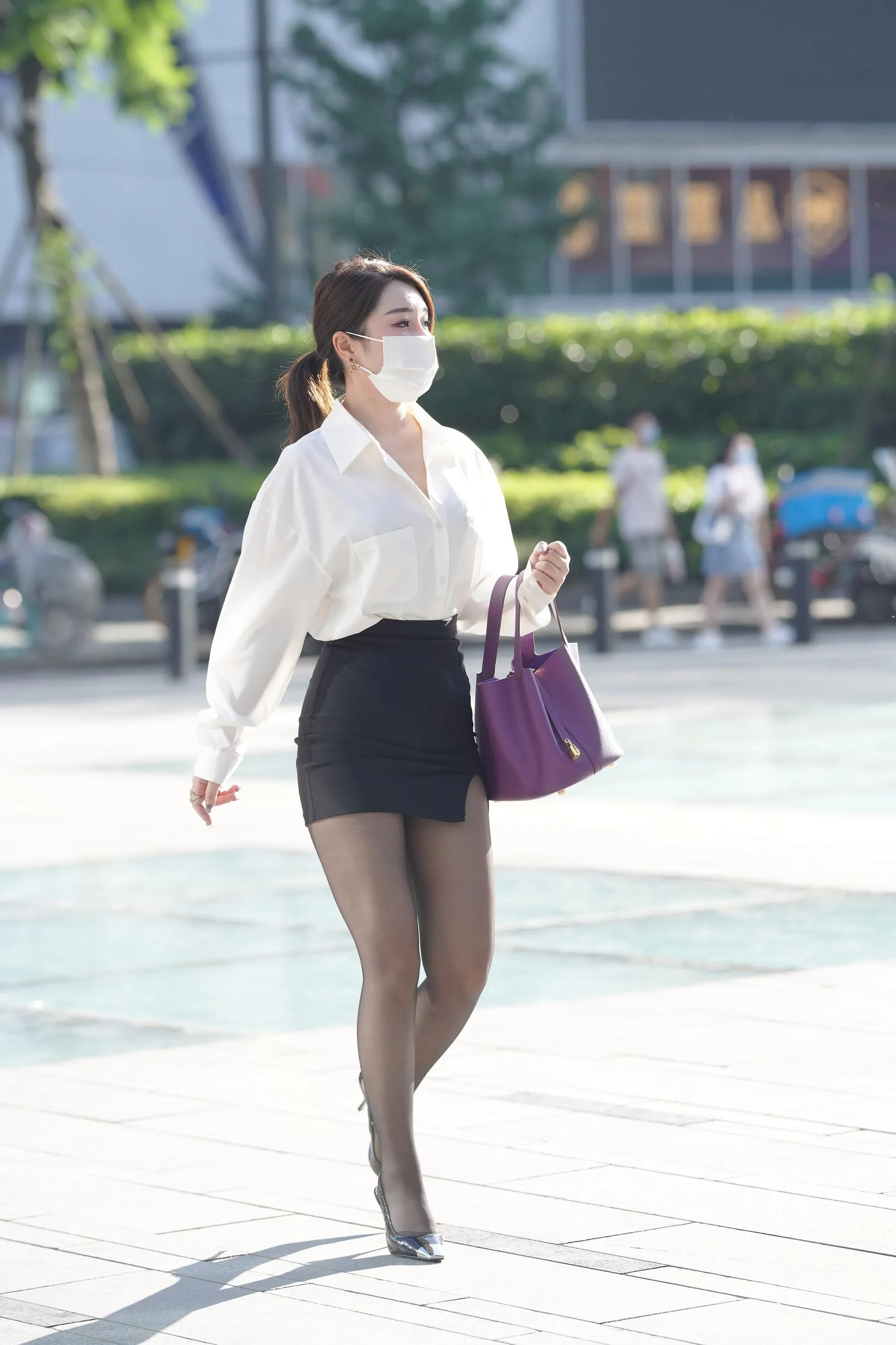 魔镜街拍 NO.184 街拍黑丝包臀裙小姐姐 [137P]插图7